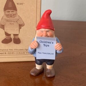 Hallmark Gold Crown  1987 Toymaker Elf ~ Kurt